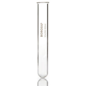 Borosil Test Tubes with Rim, ISO/DIN 4142, thick walled, 100mL, CS/50